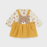 Yellow Teddy Overall Dress