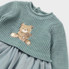 Teal Teddy Sweater Tulle Dress