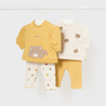 Yellow Teddy 4 Outfit Leggings Set