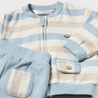 3 Piece Blue Striped Outfit Set