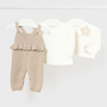 3 Piece Walnut Romper Outfit Set