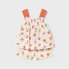 Orange Floral Bambula Outfit set