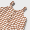 Toffee Gingham Romper