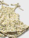 Sunny Floral Bubble Romper w/ Hat