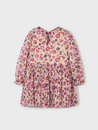 Pleated printed dress