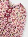 Pleated printed dress