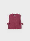 Cherry Knit Vest with Bows