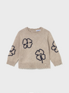 Line Floral Knit Sweater