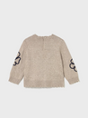 Line Floral Knit Sweater