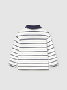 White Blue Striped Polo
