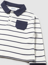 White Blue Striped Polo