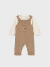 Heather Sweater Overalls Train Set