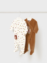 Mushroom Meadows Velour Footie Set