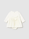 White Gathered Dress