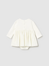 White Gathered Dress