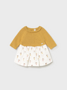 Yellow Knit Fairy Printed Dress