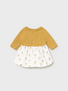 Yellow Knit Fairy Printed Dress