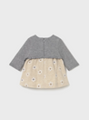 Heather Floral Dress with Knit Cardigan