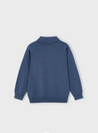 Blue Knit Polo Shirt