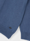 Blue Knit Polo Shirt
