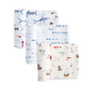 Cotton Muslin Swaddle Blanket 3 Pack - Shark 2