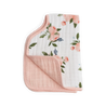 Cotton Muslin Burp Cloth - Watercolor Roses