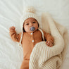 Natural Garter Stitch Knit Bonnet Baby & Kids