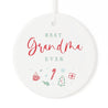 Best Grandma Ever Christmas Ornament with Ribbon and Box