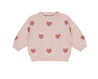 Heart Knit Sweater || Bubblegum