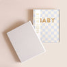 Baby Book Blue Check Boxed