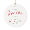 Best Grandma Ever Christmas Ornament with Ribbon and Box