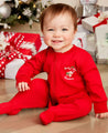 Baby's First Christmas Red w/ Zip Footie