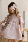 Organic Cotton Muslin Bow - Cosy Pink