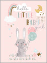Bunny & Balloons Baby Card