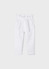 Ecofriends White Slouch Pants with Belt