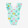 Donuts - One Piece Basic Ruffled Capsleeve Swimsuit