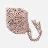 Blair Bonnet, Blush | Hand Knit Baby Hat: NB; 0-3m