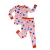 Pink Stars & Stripes Two-Piece Bamboo Viscose Pajama Set