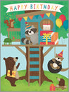Birthday Greeting Card - Treehouse Party-Kids