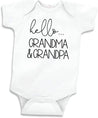 Hello Grandma and Grandpa Baby Announcement Onesie