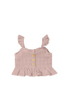 Organic Cotton Muslin Gemima Top - Mauve Shadow