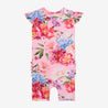 Brisa Ruffled Cap Sleeve Short Romper