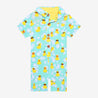 Ducky - Short Sleeve Collared Henley Romper