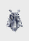 Black Gingham Baby Dress with Bloomers