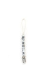 Pacifier Clip - Black Marble - Little Red Barn Door