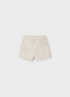 Tan Twill Shorts with Daisies