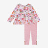 Pari - Long Sleeve Henley Peplum Top & Legging Set (Presale) - Little Red Barn Door