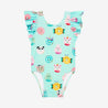 Donuts - One Piece Basic Ruffled Capsleeve Swimsuit